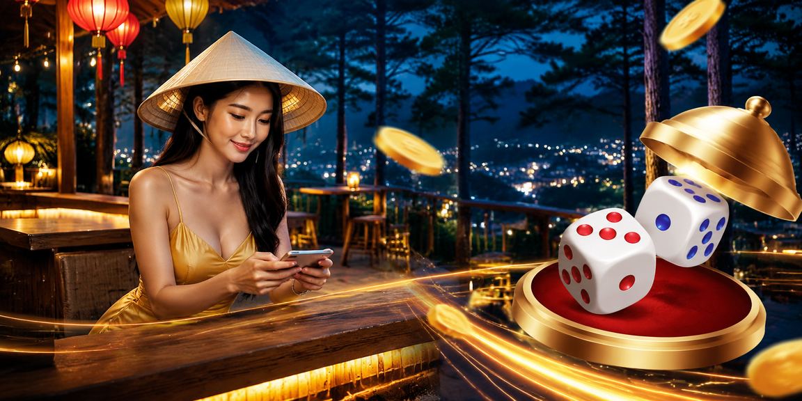 Khách chơi đang tham gia trò chơi tài xỉu tại Đà Lạt với không gian truyền thống
